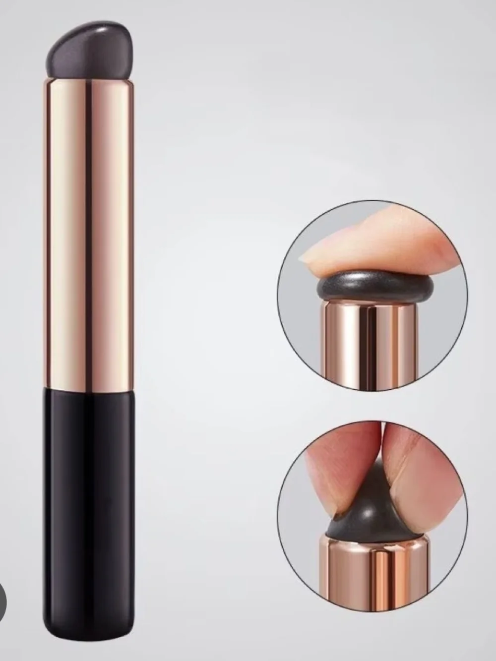 Cream Makeup Applicator Stick in Black Gold With Travel Case BNIB